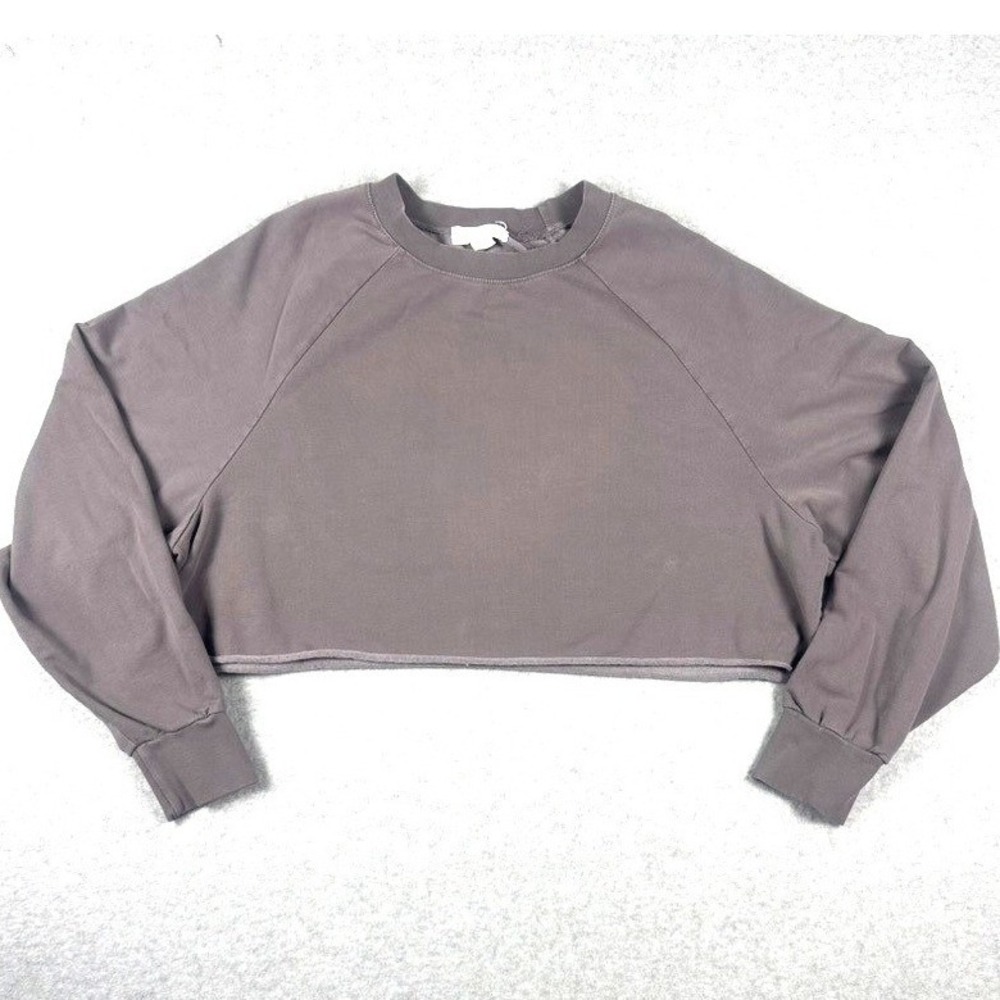 Treasure‎ & Bond Crop Sweatshirt Women's M Gray Long Sleeve Crewneck